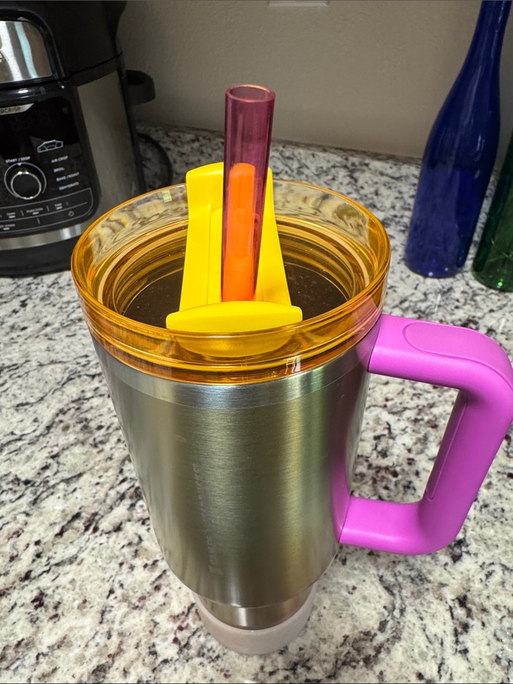 Stanley + Starbucks Iridescent Gold water bottle and bottom cover - Picture 2 of 8